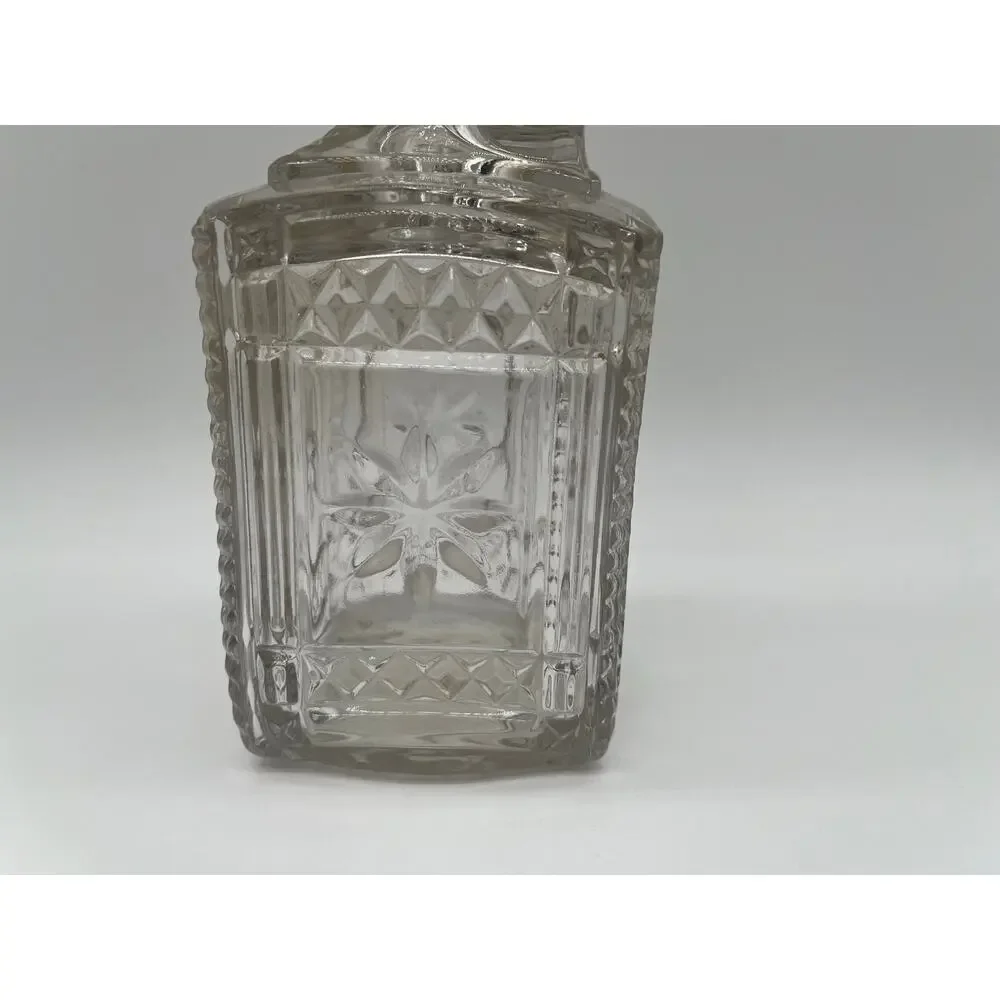 Antique Model Flint Glass Co Grace Pattern Decanter w/ Stopper EAPG, Circa 1885